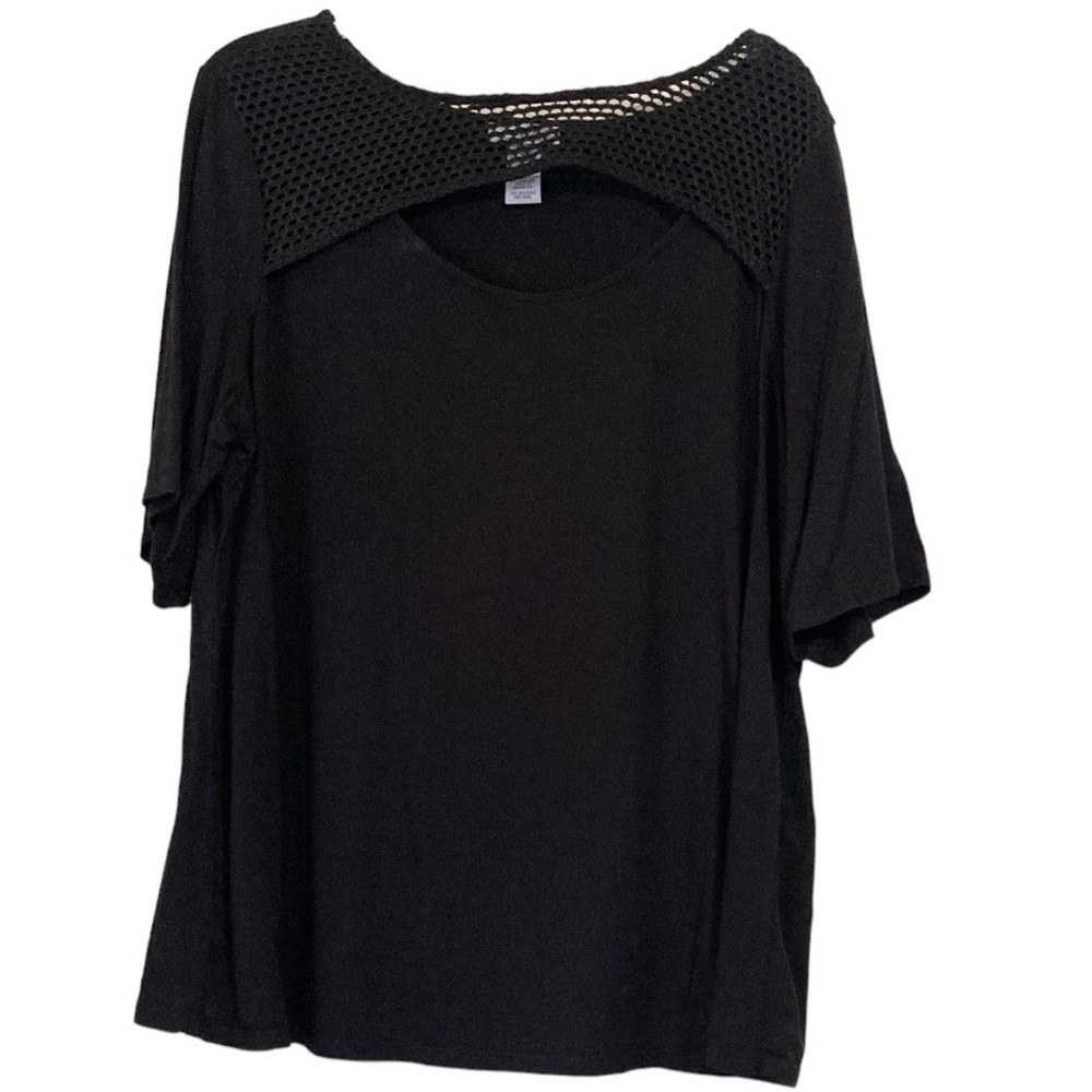 Black pick a boo top size 2x